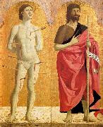 Piero della Francesca Polyptych of the Misericordia: Sts Sebastian and John the Baptist china oil painting artist